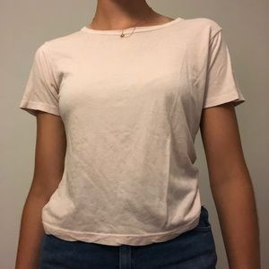 Pale Pink Brandy Melville Crew Neck Tee